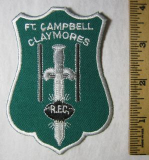 Fort Campbell Claymores Rugby Football Club Patch