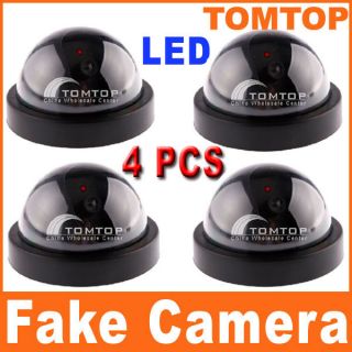 4pcs Fake Dummy Security CCTV Home LED Dome Camera