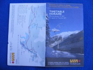 2011 via rail canada train ticket bag timetable rare