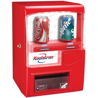 Koolatron Vending Fridge 10 12 Ounce Cans Red Refrigerator Compact 