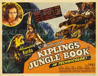 Jungle Book 1942★ Sabu Rudyard Kipling Tiger Panther Elephant Rhino 