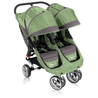 2011 Baby Jogger City Mini Double Stroller Green 81174 Brand New 