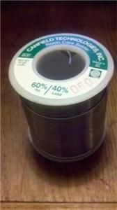 Canfield Rosin Core Solder 60 Tin 40 Lead 050 1 lb Roll