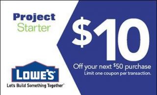 10 Lowes Coupons $10 Off $50 20 Off or  Free Email Instant 