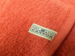 42 Vintage 50s Cannon Cotton Terry Dark Coral Pink Bath Towel