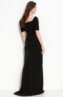 180 Calvi Klein Ruched Jersey Gown Size 2