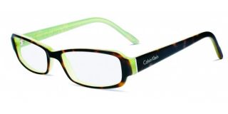 Calvin Klein CK 691 146 Womens Eyeglasses Havana Chartreuse Frame NEW