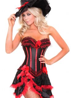Sexy Moulin Rouge Can Can Dancer Corset 8 10 12 14
