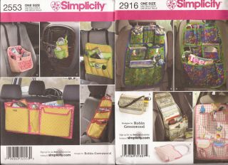 Car Organizers Tote Bag Simplicity Pattern 2916 or 2553 Simplicity New 
