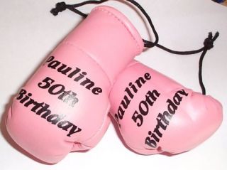 Personalised Mini Boxing Gloves Any Colour Any Name
