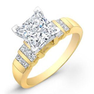 80 Carat princess cut diamond engagement ring SI G H (G.R.A CERTIFIED 