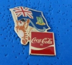 1988 Coca Cola Edition Flag Pin British Virgin Is