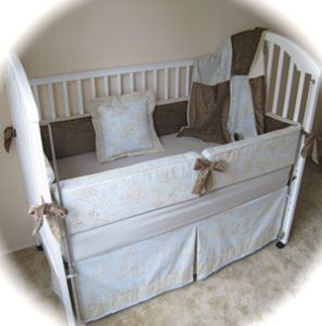 Horizon Central Park Toile Baby Crib Bedding Set New