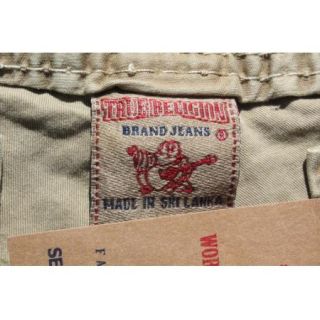 True Religion Anthony Big T Cargo Pants Wheat Size 36 $178 BNWT 100% 