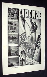 Illustrazione Anno XIV Era Fascista Firenze 1935 33x24