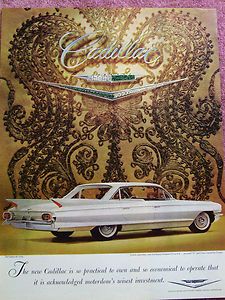 Vintage 1961 Cadillac Sedan de Ville Four Door Hardtop Ad