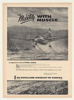 1962 de Havilland Caribou Aircraft STOL Ability Test Ad