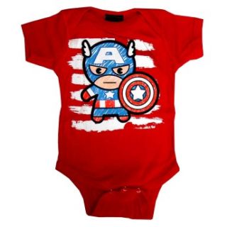 Captain America Avengers Scribble Marvel Comics Baby Creeper Romper 