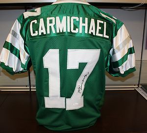 Harold Carmichael Autographed Philadelphia Eagles Green Jersey w JSA 