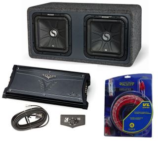 Kicker Car Stereo DS12L3 Loaded Ported Sub Box ZX1000 1 Amplifier Amp 