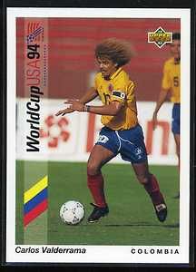 Carlos Valderrama 1993 Upper Deck World Cup card Colombia Mutiny 