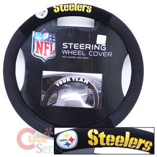 NFL Pittsburgh Steelers Auto Steering Wheel Cover Mesh