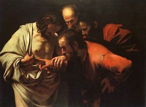 Caravaggio The doubting of St Thomas Painting Repro