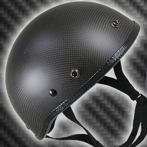   Motorcycle Half Helmet Real Carbon Fiber Flat Outlaw TG50030