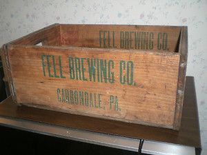 Fell Brewing Co Carbondale PA Wood Beer Box Crate