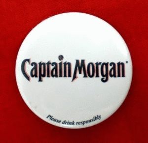 Captain Morgan Logo Souvenir Flashing Button Pinback