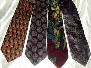  100 Silk Print Ties Mens Neckties Enrico Capucci Mallory Church