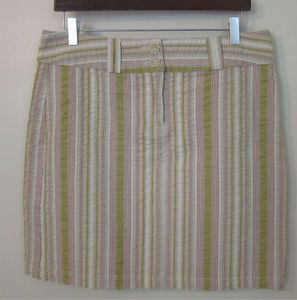 CAbi 10 12 Striped Seersucker Short Skirt Carol Anderson
