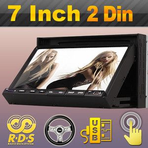Dash 2Din Car Stereo DVD Player 7 Video Audio Aux LCD Touch Screen 