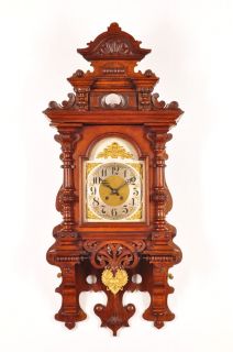 Gorgeous Antique Carl Werner Freeswinger Wall Clock approx. 1890