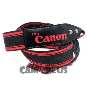 Camera Neck Shoulder Strap for Canon SLR DSLR Red