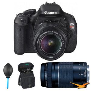 Canon EOS Rebel T3 SLR Digital Camera w 18 55mm 55 250mm Instant 