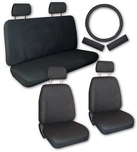 Black Faux Leather Xtreme Car Seat Covers Free Accessories Z