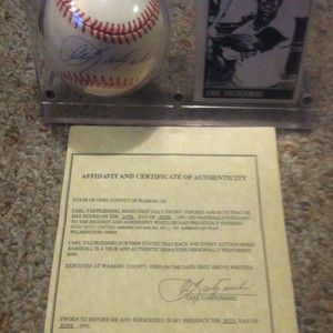 Carl Yastrzemski Autograph Baseball w COA