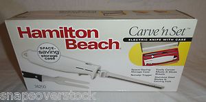 HAMILTON BEACH CARVE N SET WITH ELECTRIC KNIFE WITH CASE BRAND NEW 