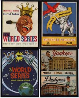   unique set of cards that features a card of each world series
