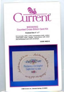 current wedding counted cross stitch card kit 5 x 7 description 