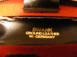 Vintage Mens Swank Leather Travel Kit Grooming Ground Leather w 
