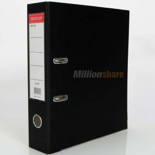 File Folder with Metal Clip A4 Document Holder Paper Black Fastener 