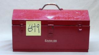 Snap On Tools 2 Drawer Red Metal Toolbox w/Removable Tote Tray