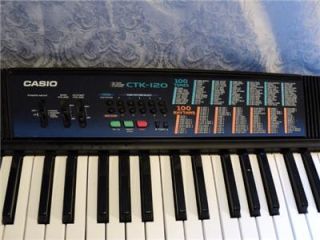 casio ctk 120 electronic piano music keyboard w ac adapter 100 tones 