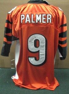 autographed carson palmer 9 jersey orange coa