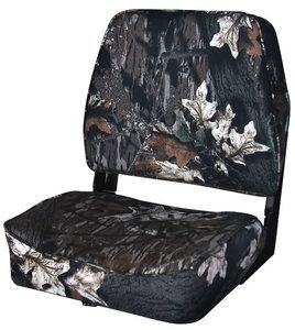 WISE ECONOMY BOAT SEAT, MOSSY OAK BREAK UP LOW BACK SEAT WD618 WITH 
