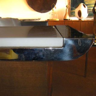 Pair 3ft IBeam Console Table Carrera Marble Stainless