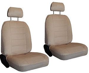 Seat Covers w Headrest Covers Durable Fabric Car Trucktan Beige 5 