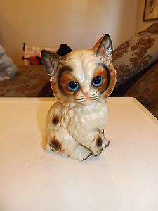 Vintage Ceramic Cat Figurine 7 7 8 Inches Tall Made in Japan